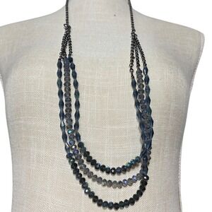 Beaded Layered Necklace Fashion Statement‎ Jewelry Elegant Women